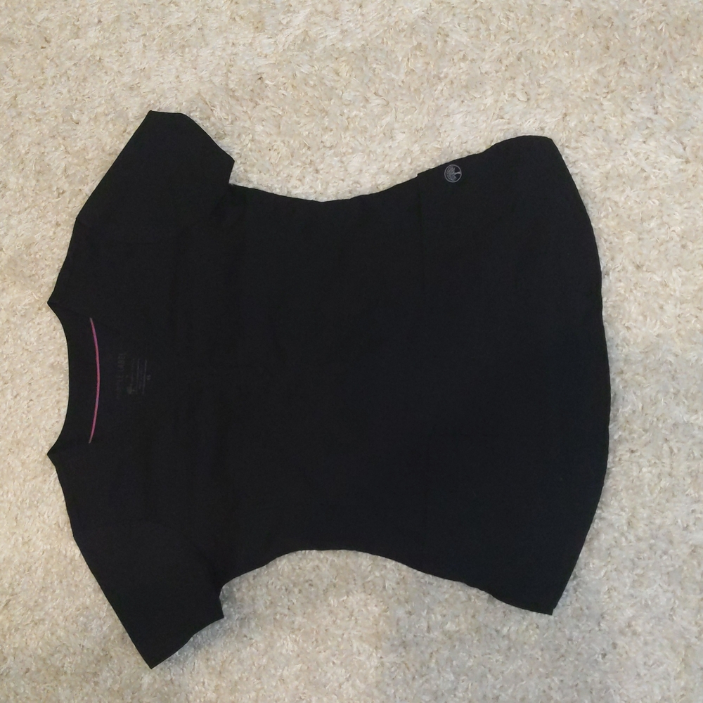 Purple label by healing hands black scrub top